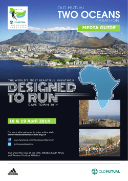 media guide - Two Oceans Marathon