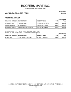 General Warehouse Price List