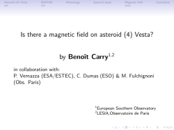Is there a magnetic field on Asteroid (4) Vesta?