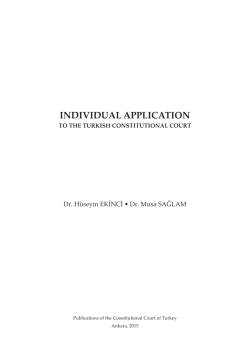individual application - Constitutional Court of Turkey
