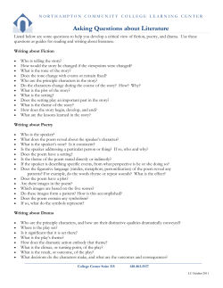 Asking Questions about Literature
