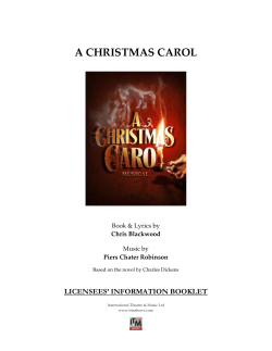 a christmas carol - International Theatre and Music