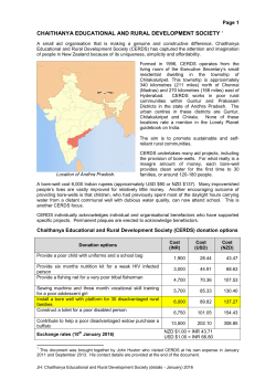 chaithanya educational and rural development society