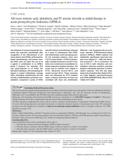 All-trans-retinoic acid, idarubicin, and IV arsenic