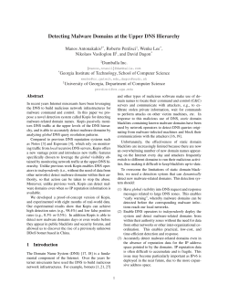 Detecting Malware Domains at the Upper DNS