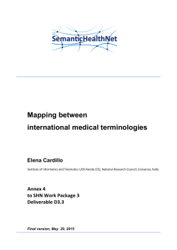 Mapping between international medical terminologies