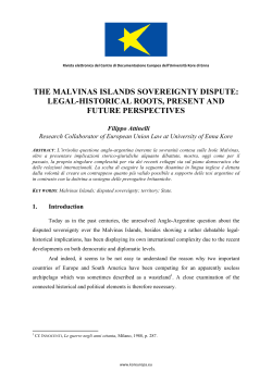 Filippo Attinelli, The malvinas islands sovereignty