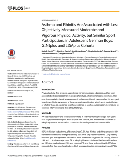 Asthma and Rhinitis Are Associated with Less Objectively