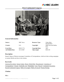 First Continental Congress