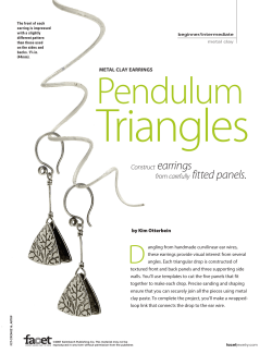 Construct earrings from carefully fitted panels.