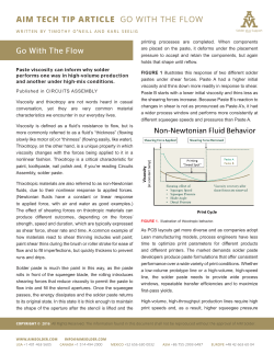 AIM TECH TIP ARTICLE GO WITH THE FLOW Go With