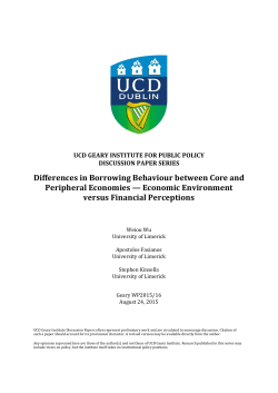 Differences in Borrowing Behaviour between Core and Peripheral