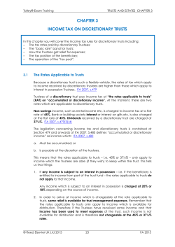 CHAPTER 3 INCOME TAX ON DISCRETIONARY TRUSTS