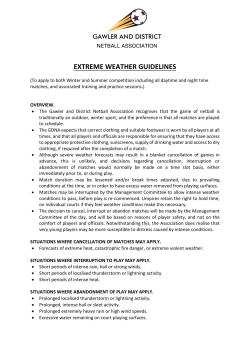 extreme weather guidelines - Gawler and Districts Netball Association