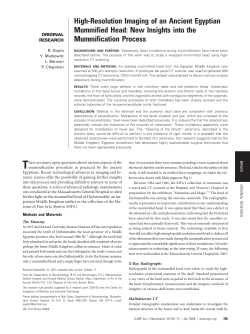 High-Resolution Imaging of an Ancient Egyptian Mummified Head