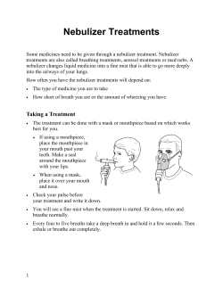 Nebulizer Treatments - Spanish - Health Information Translations