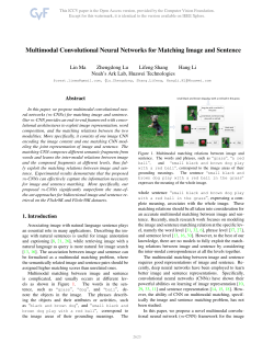 Multimodal Convolutional Neural Networks for Matching Image and