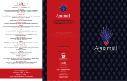 open Menu in a pdf - Aguamiel Restaurante