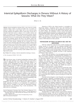 Interictal Epileptiform Discharges in Persons Without A History of