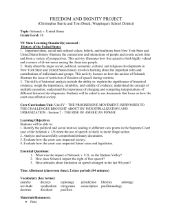 Schenck v. United States, Lesson Plan