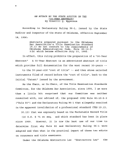 An Attack by the State Auditor on the `30