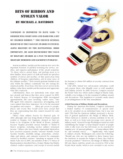bits of ribboN aNd stoleN valor