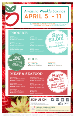 Sales Flyer - Healthy Living Market