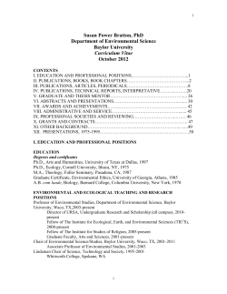 Susan Bratton resume - Blogs @ Baylor University