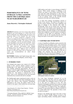 PERFORMANCE OF WINE STORAGE TANKS: LESSONS FROM