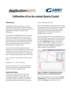 eQCM Calibration of an Au-coated Quartz