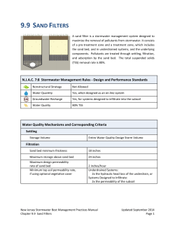 9.9 SAND FILTERS - Stormwater Management