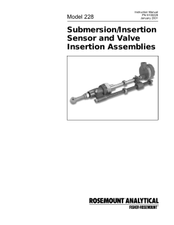 model 228 submersion/insertion sensor and valve insertion