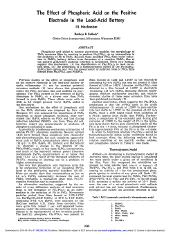 The Effect of Phosphoric Acid on the Positive Electrode in the Lead