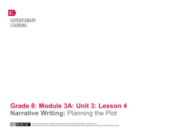 Grade 8: Module 3A: Unit 3: Lesson 4 Narrative Writing: Planning