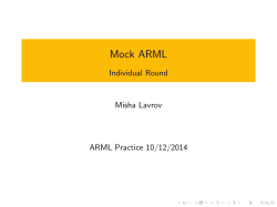 Mock ARML - Individual Round