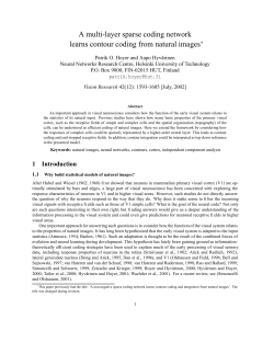 A multi-layer sparse coding network learns contour coding from