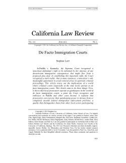 De Facto Immigration Courts