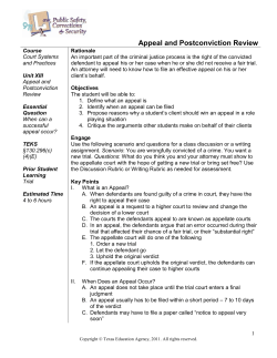 Appeal and Postconviction Review