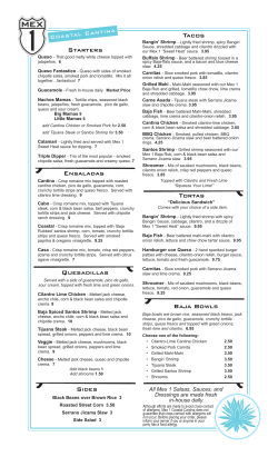 menu - Mex 1 Coastal Cantina