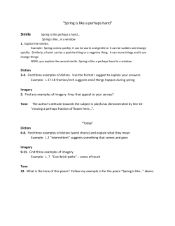 &ldquo;Spring is like a perhaps hand&rdquo; Simile