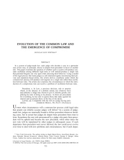 evolution of the common law and the emergence of