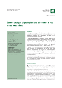 Genetic analysis of grain yield and oil content in two maize