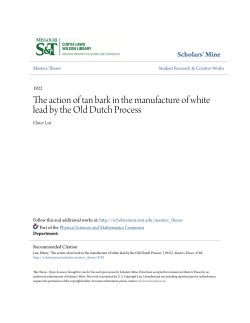 The action of tan bark in the manufacture of white