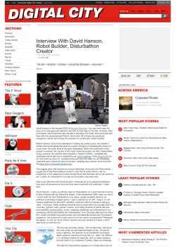 Interview With David Hanson, Robot Builder, Disturbathon