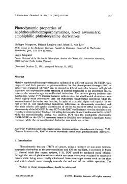 Photodynamic properties of naphthosulfobenzoporphyrazines, novel