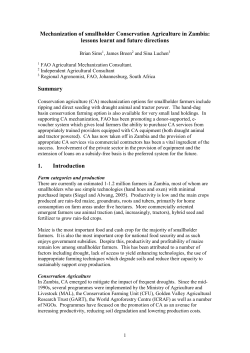 Mechanization of smallholder Conservation Agriculture in