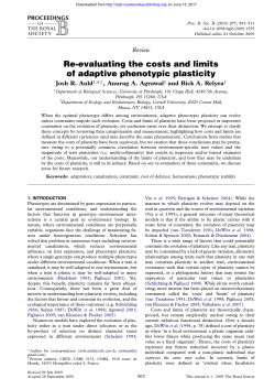 Re-evaluating the costs and limits of adaptive phenotypic plasticity