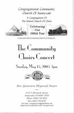 Community Choirs Concert
