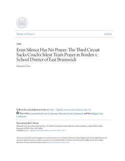 Even Silence Has No Prayer: The Third Circuit