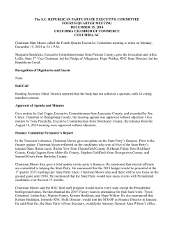 2014 Fourth Quarter Minutes